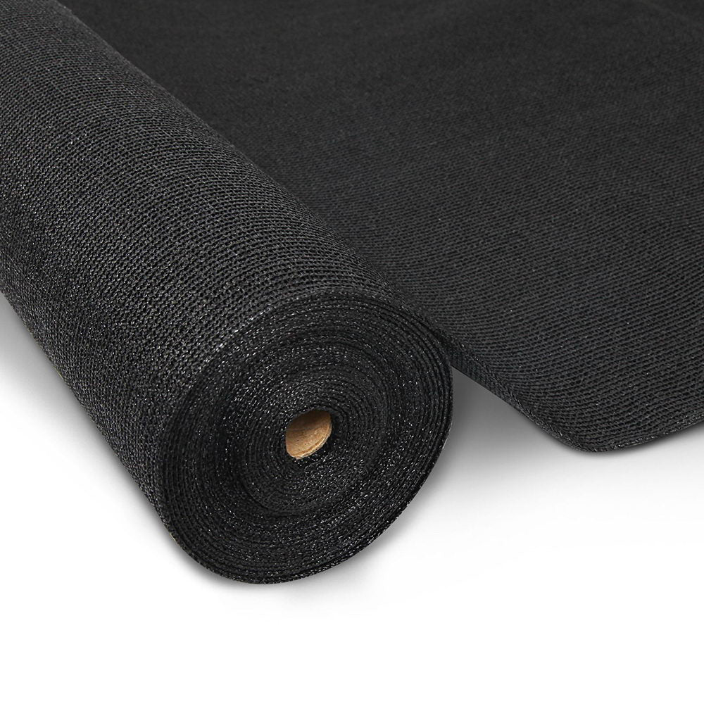 Instahut 90% Shade Cloth 3.66x10m Shadecloth Sail Heavy Duty Black