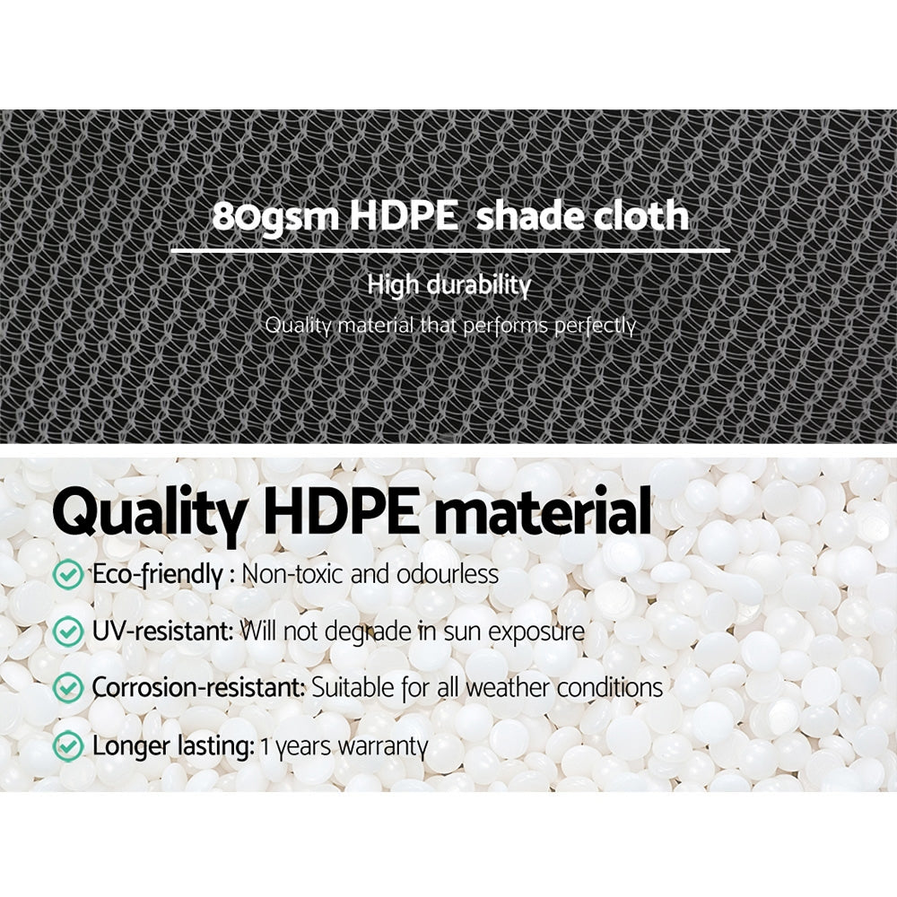 Instahut 30% Shade Cloth 3.66x10m Shadecloth Wide Heavy Duty White