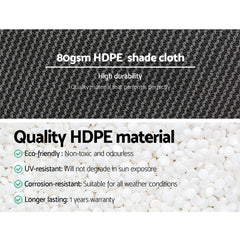 Instahut 30% Shade Cloth 3.66x10m Shadecloth Wide Heavy Duty White