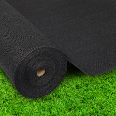 Instahut 90% Shade Cloth 3.66x30m Shadecloth Sail Heavy Duty Black
