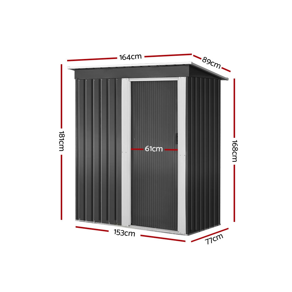 Giantz Garden Shed 1.62x0.86M Sheds Outdoor Storage Tool Workshop House Shelter Sliding Door