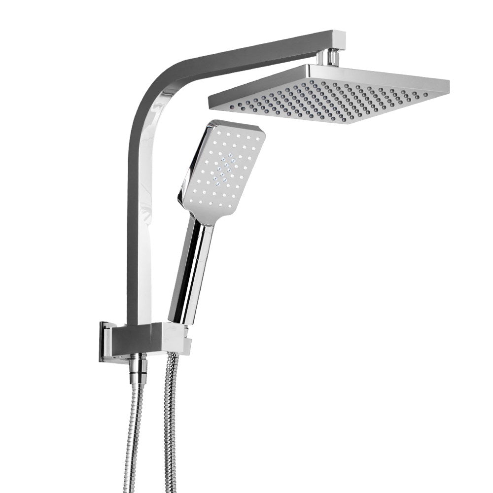 Cefito 8'' Rain Shower Head Set Handheld Square High Pressure Chrome