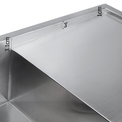 Cefito Kitchen Sink 96X45CM Stainless Steel Basin Single Bowl Silver