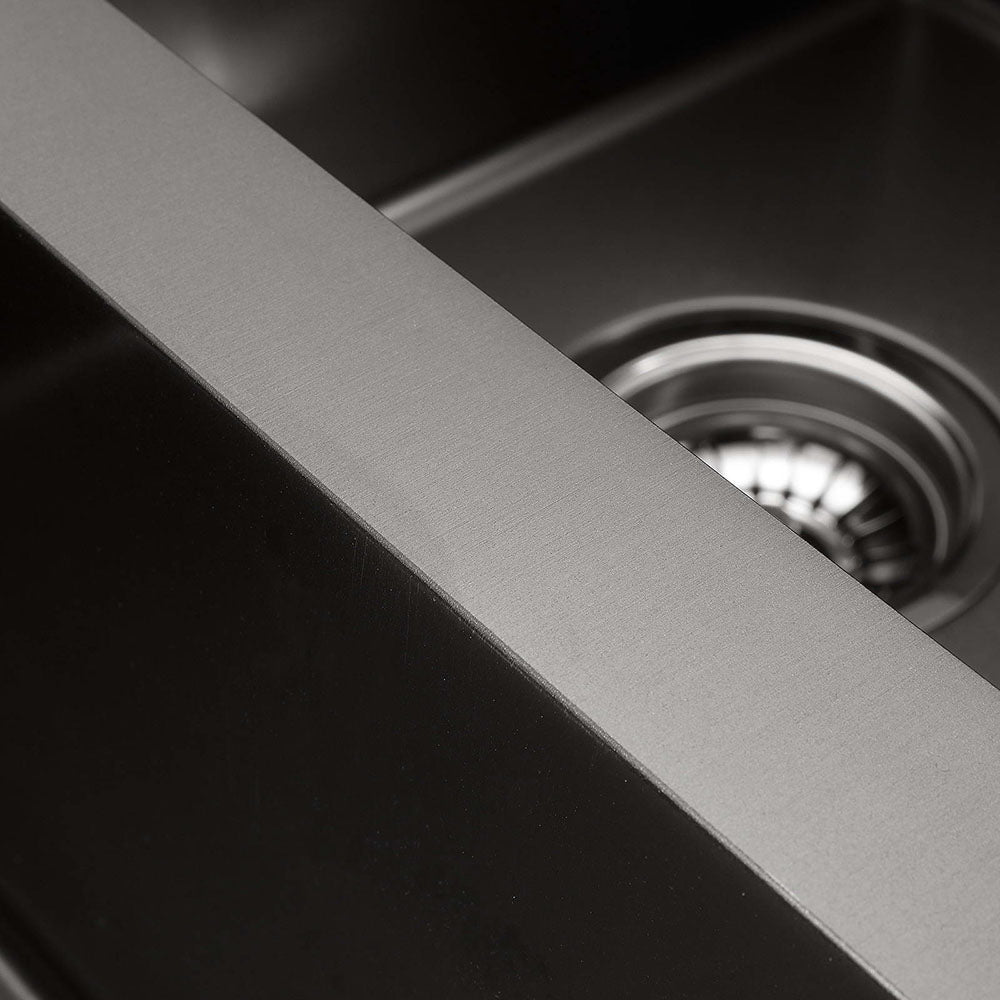 Cefito Kitchen Sink 51X45CM Stainless Steel Basin Single Bowl Black