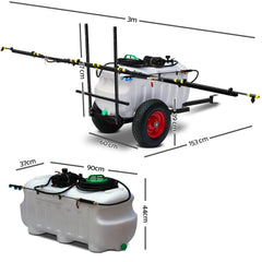 Giantz Weed Sprayer 100L Trailer 3M Boom Garden Spray