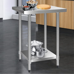 Cefito 610x610mm Stainless Steel Kitchen Bench 430