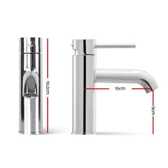 Cefito Bathroom Basin Mixer Tap Round Brass Faucet Vanity Laundry Chrome