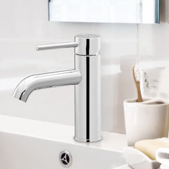 Cefito Bathroom Basin Mixer Tap Round Brass Faucet Vanity Laundry Chrome