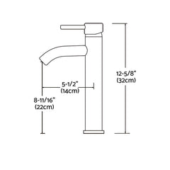Cefito Bathroom Basin Mixer Tap Round Tall Faucet Vanity Laundry Chrome