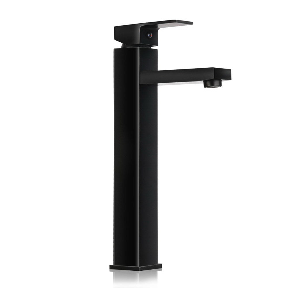 Cefito Bathroom Basin Mixer Tap Square Tall Faucet Vanity Laundry Black