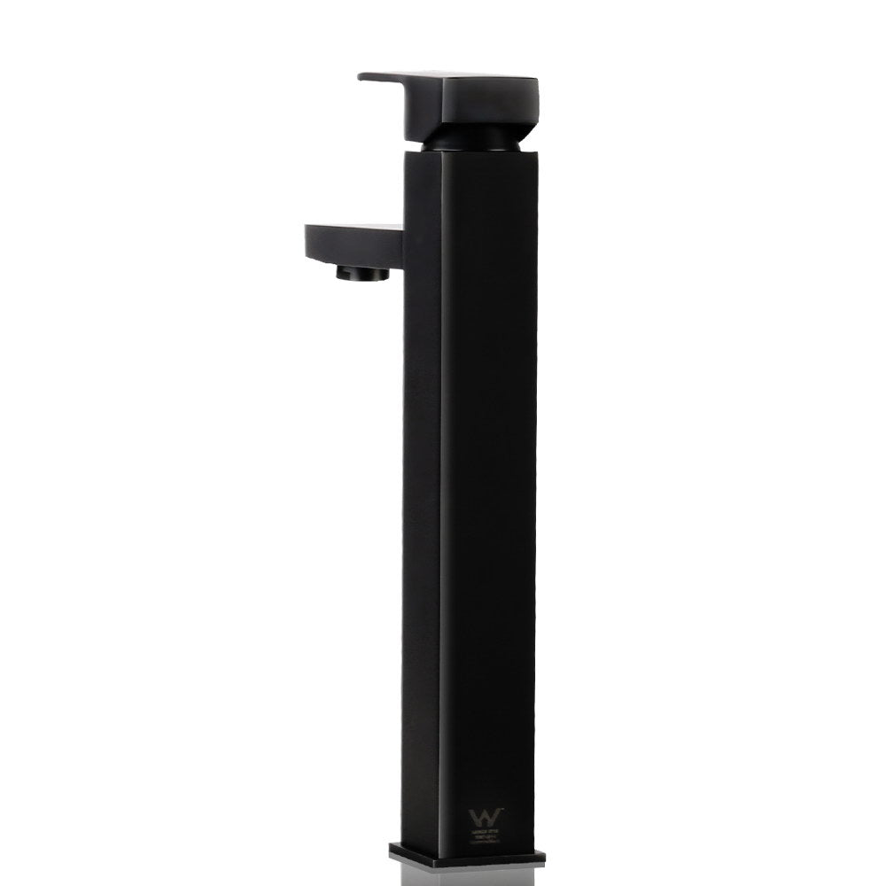 Cefito Bathroom Basin Mixer Tap Square Tall Faucet Vanity Laundry Black