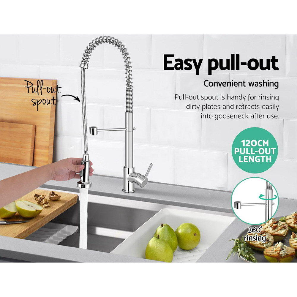 Cefito Kitchen Mixer Tap Pull Down 2 Modes Sink Faucet Basin Laundry Chrome