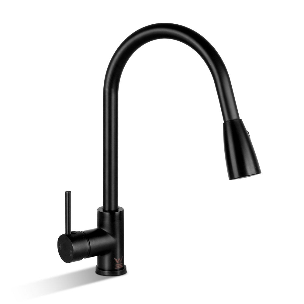 Cefito Kitchen Mixer Tap Pull Out 2 Mode Sink Faucet Basin Laundry Black