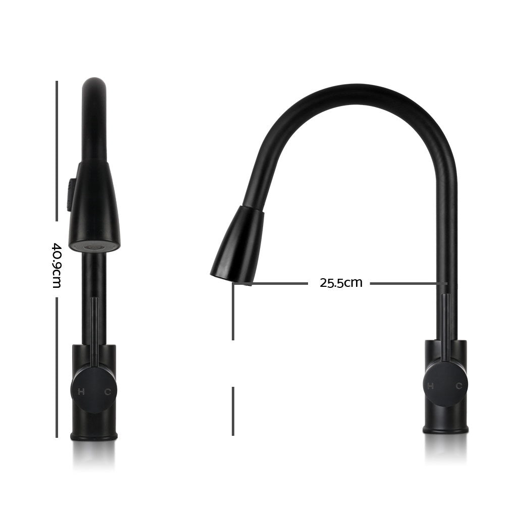 Cefito Kitchen Mixer Tap Pull Out 2 Mode Sink Faucet Basin Laundry Black