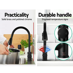 Cefito Kitchen Mixer Tap Pull Out 2 Mode Sink Faucet Basin Laundry Black