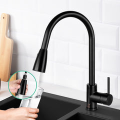 Cefito Kitchen Mixer Tap Pull Out 2 Mode Sink Faucet Basin Laundry Black