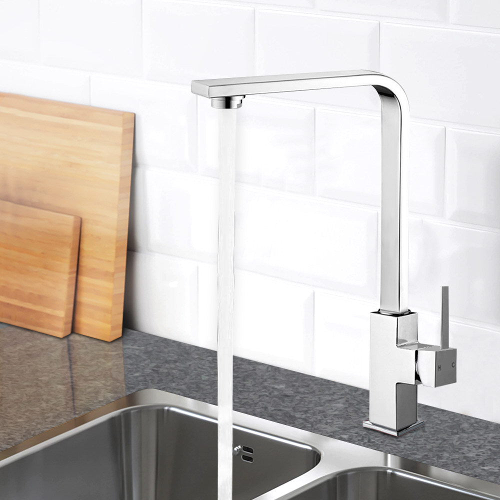 Cefito Kitchen Mixer Tap Mixer Square Sink Faucet Basin Laundry Chrome