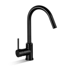 Cefito Kitchen Mixer Tap Mixer Round Sink Faucet Basin Laundry Black