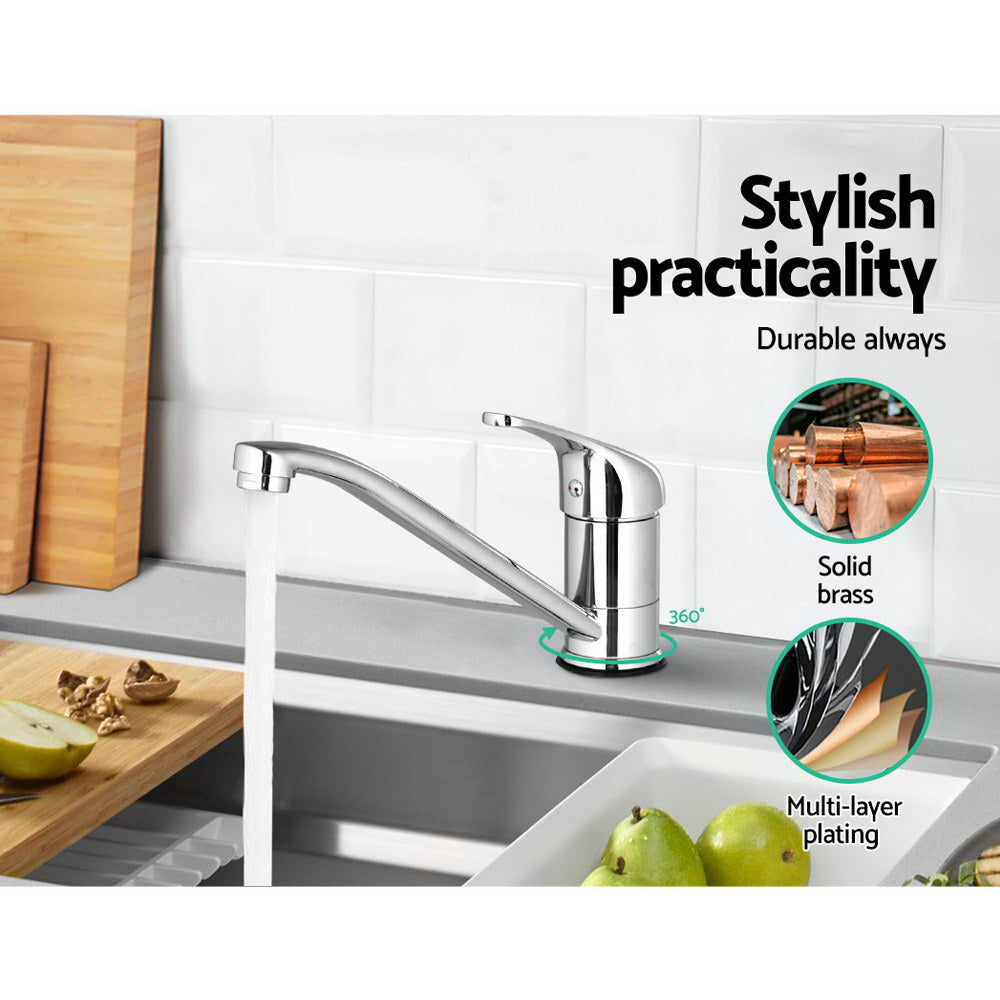 Cefito Kitchen Mixer Tap Mixer Long Spout Sink Faucet Basin Laundry Chrome