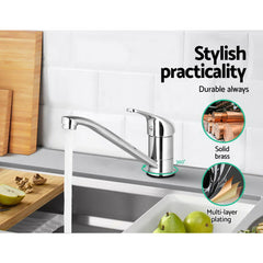 Cefito Kitchen Mixer Tap Mixer Long Spout Sink Faucet Basin Laundry Chrome