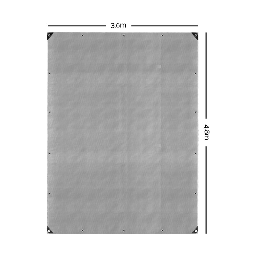 Instahut Tarp Tarpaulin 3.6x4.8m Canvas Camping Heavy Duty Sun Cover