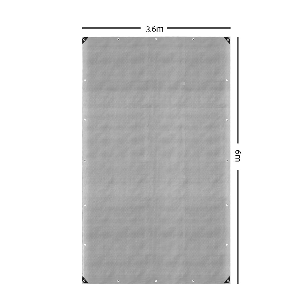 Instahut Tarp Tarpaulin 3.6x6m Canvas Camping Heavy Duty Sun Cover