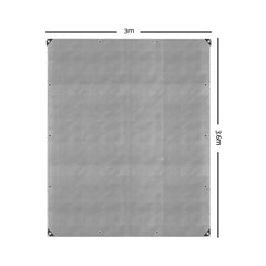 Instahut Tarp Tarpaulin 3x3.6m Canvas Camping Heavy Duty Sun Cover
