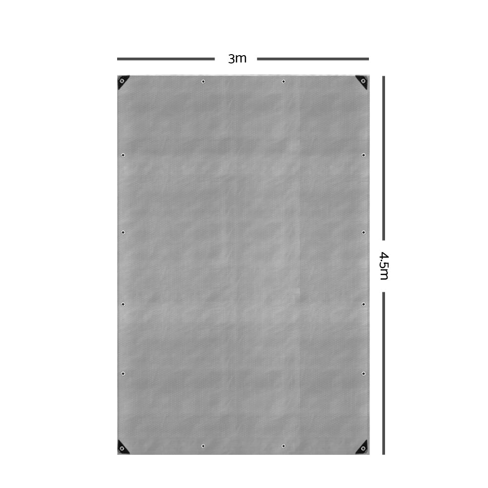 Instahut Tarp Tarpaulin 3x4.5m Canvas Camping Heavy Duty Sun Cover