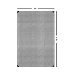 Instahut Tarp Tarpaulin 3x4.5m Canvas Camping Heavy Duty Sun Cover
