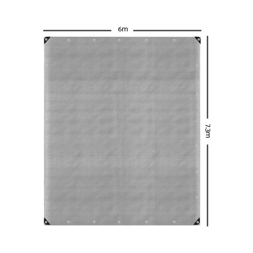 Instahut Tarp Tarpaulin 6x7.3m Canvas Camping Heavy Duty Sun Cover