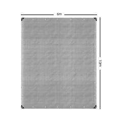 Instahut Tarp Tarpaulin 6x7.3m Canvas Camping Heavy Duty Sun Cover