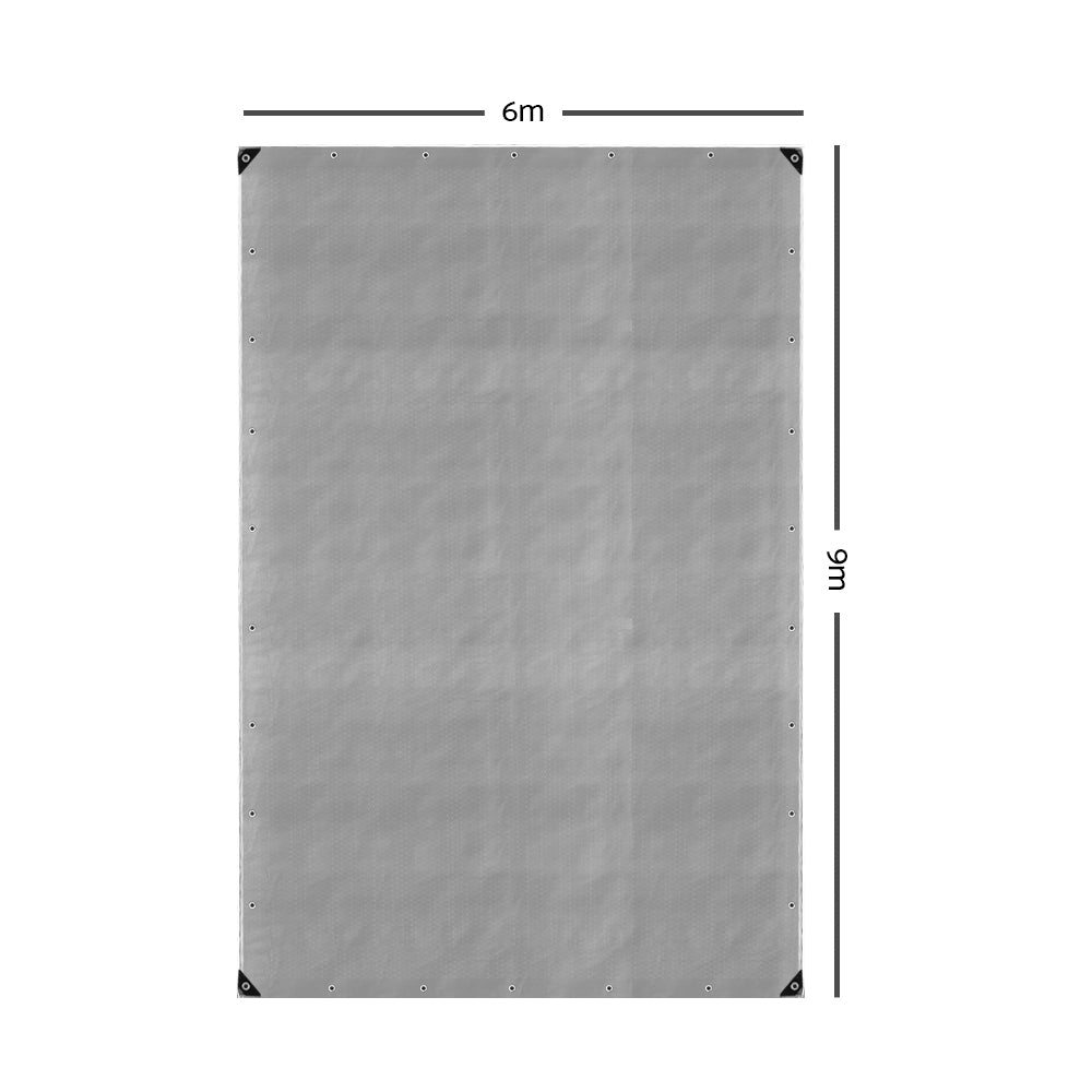 Instahut Tarp Tarpaulin 6x9m Canvas Camping Heavy Duty Sun Cover