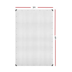 Instahut Tarp Tarpaulin 3x4m Canvas Heavy Duty Camping Cover Clear