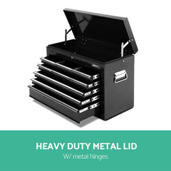 Giantz 14 Drawer Tool Box Cabinet Chest Mechanic Garage Storage Trolley Black