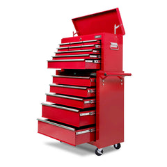 Giantz 14 Drawer Tool Box Cabinet Chest Mechanic Garage Storage Trolley Red