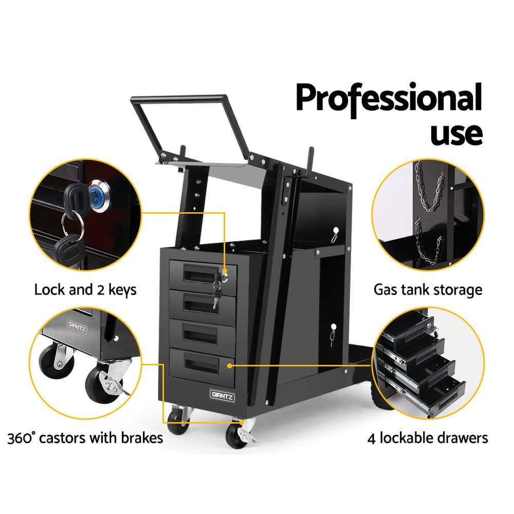 Giantz Welding Trolley Cart 4 Drawer MIG TIG ARC Welder Plasma Cutter