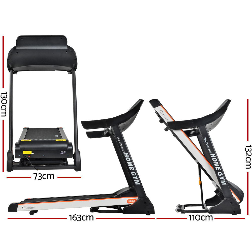 Everfit Treadmill Electric Auto Level Incline Home Gym Fitness Exercise 450mm
