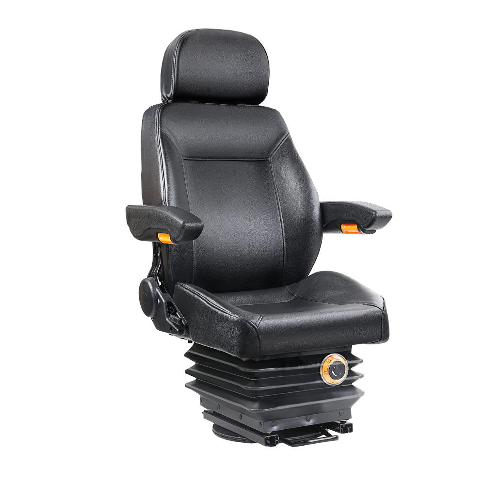 Giantz Tractor Seat Forklift Excavator Truck Universal Backrest Chair PU Leather