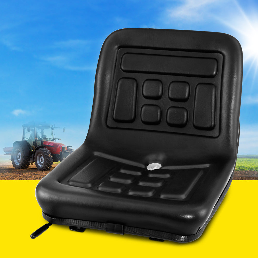 Giantz Tractor Seat Forklift Excavator Universal Suspension Truck Chair PU Leather