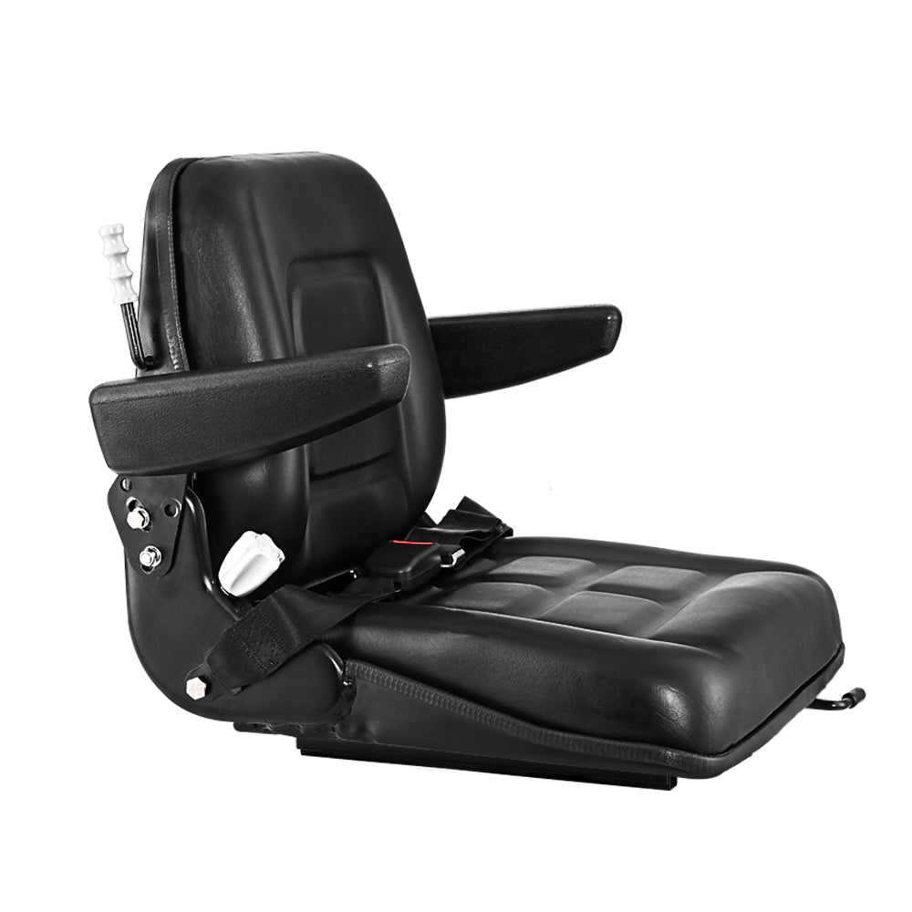 Giantz Tractor Seat Forklift Excavator Universal Suspension Armrest Truck Chair