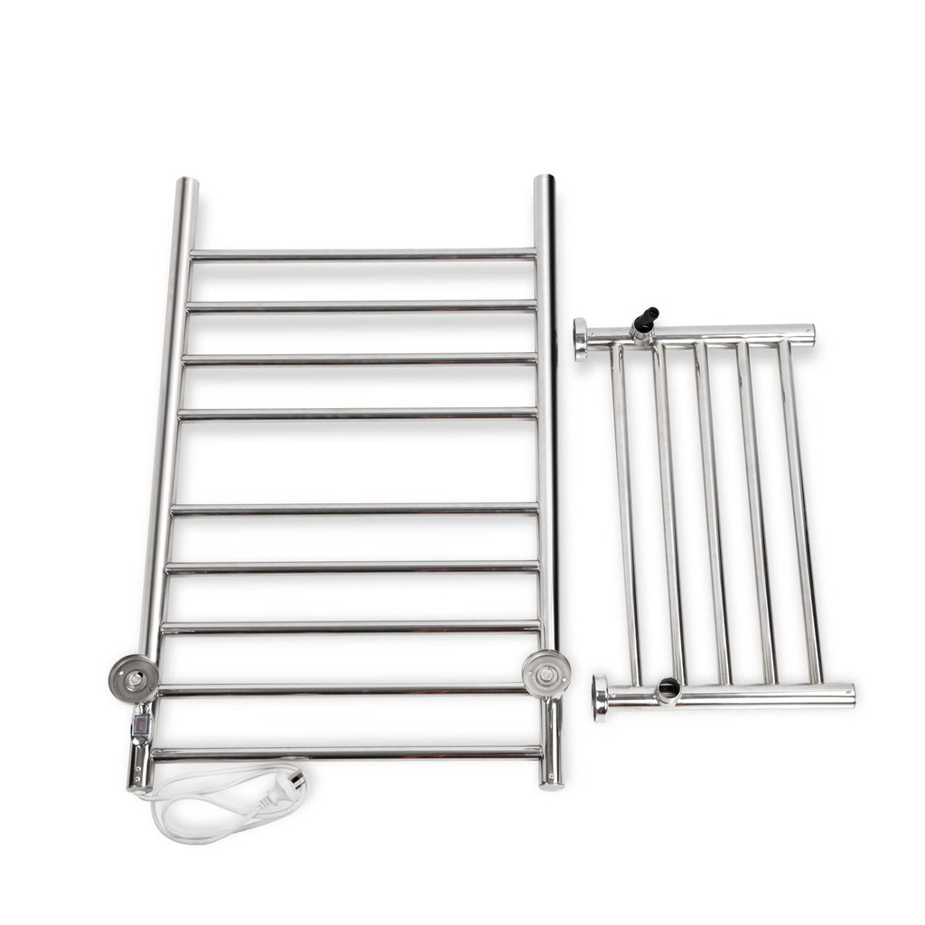 Devanti Electric Heated Towel Rail Rack 14 Bars Wall Mounted Clothes Dry Warmer