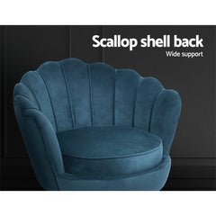 Artiss Armchair Velvet Blue Callista