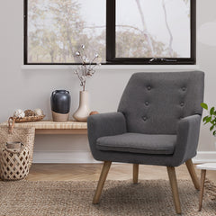 Artiss Fabric Dining Armchair - Grey