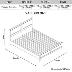 Cielo Bedframe Queen Size Oak