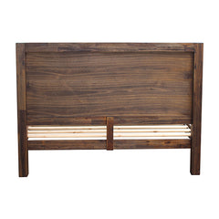 Nowra Bed Double charcoal Size Solid Veneered Acacia Panel Legs