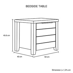 Cielo Bedside Table White Ash
