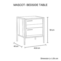 Mascot Bedside Table Oak