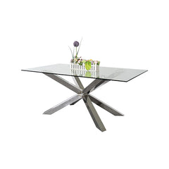 Jason Stainless Steel Glossy Dining Table