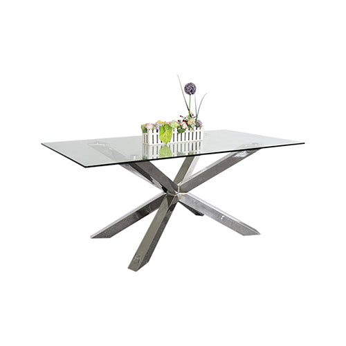 Jason Stainless Steel Glossy Dining Table