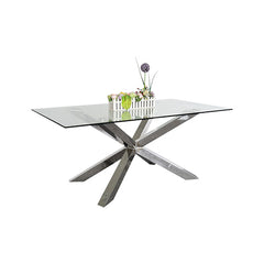 Jason Stainless Steel Glossy Dining Table